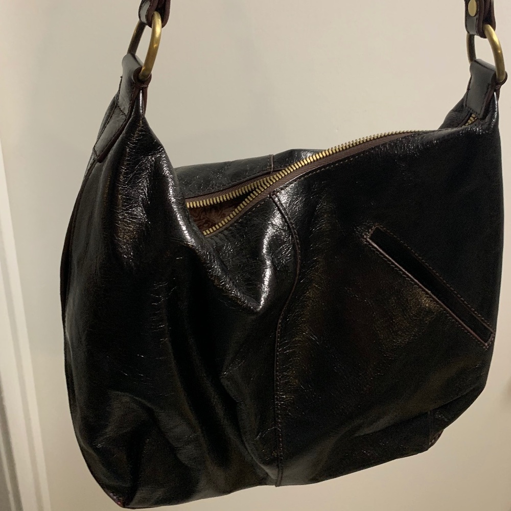 HOBO Black Polished Genuine Leather Bag